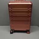 All Aluminum Carry On Luggage 22x14x9 Airline Approved，Zipperless Luggage Premium Aluminum Suitcase Luggage, Hard Shell Carry On Luggage with Spinner Wheels (Rose Gold, 20inch)