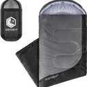 VENTURE 4TH Backpacking Sleeping Bag  XXL, Double and Single Sizes - Lightweight Warm & Cold Weather Sleeping Bags for Adults, Kids & Couples  Ideal for Hiking, Camping & Outdoor Adventures (Silver/Gray)