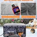 Weatherproof Heated Cat House for Outdoor in Winter, Heated Cat Bed Kitty Shelter with Cat Heating Pad, Insulated & Safe Escape Door, Warm Home for Outside Stray Cat