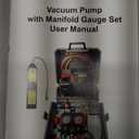 VTG VOGTEN R1234yf AC Vacuum Pump and Gauge Set,4.5CFM Vacuum Pump Manifold Gauge Kit for Auto HVAC Compatible with R1234yf,R404a,R134a,Includes Leak Detector,R1234yf Can Tap,Quick Coupler Adapters