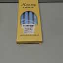 10in Vertical Stripe Taper Candles Set of 4 Pack Striped Tapered Candle, Tall Candlesticks,for Dinner Party Wedding, Home Decor,Kitchen Decors,Christmas,Halloween (4, Light Blue, 10in)