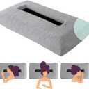 HOMBYS Memory Foam Ear Piercing Pillow for Side Sleeping with Super Big Hole for You Turning Over at Will, No Need Align Ear, Relief Ear Pain,20x12x4 inches,Machine Washable, Grey