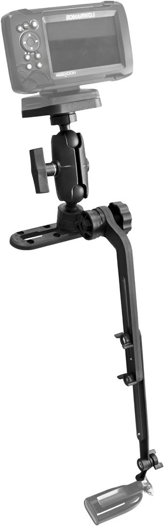 Kayak/SUP Fish Finder Mount with 1.5'' Universal Plate Ball Base, Transducer Mount Arm with Track for Marine Electronics, Compatible with Garmin, Lowrance, Humminbird, Scotty Fish Finder