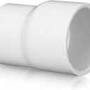 Pushglossy 1-1/2'' X 1-1/4'' PVC Pipe Fitting Schedule 40 Compatible with 429-E Series Eccentric Reducer Coupling Suitable for High-flow Capacity, Plumbing, Irrigation, Pool, Spa, White