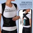 Posture Corrector for Women and Men Back Brace Lower Back Pain Relief Straighter Instant Shoulder Straightener Hunchback Adjustable Lightweight Scoliosis Lumbar Spine Upgraded Straps Black Medium (Black, M)