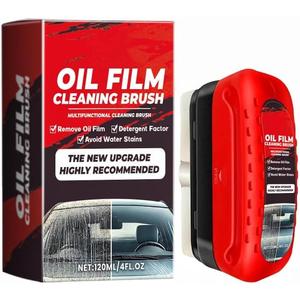 2PCS Automotive Oil Film Cleaning Brush, 2025 New Coating for Windshield, Clear Vision Glass Cleaner -Prevents Rain and Fog, Improves Clarity and Visibility