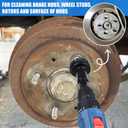Wheel Hub Cleaning Tool Kit, Wheel Hub Resurfacing kit Includes 7 Pads, Fits Power Drill & 1/2" Impact Driven Wrenches, for Wheel Studs, Hubs, Rotors and Surface of Hub Cleaning