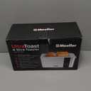 Mueller UltraToast Full Stainless Steel Toaster 4 Slice, Long Extra-Wide Slots for Bagels and Waffles, 6 Browning Levels, LED Display, Cancel/Defrost/Reheat Functions & Removable Tray, Kitchen Gadgets