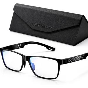 IBOANN Blue Light Glasses for Men - Lightweight Al-Mg Metal, Gaming Computer Blocking Glasses, Eye Protection Anti Eyestrain