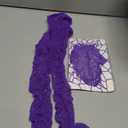 VEBZIN 2 Pack Sparkly Large And Medium Mesh Fishnet Tights For Women Glitter Rhinestone Fishnets Stockings (Purple)