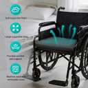 COMFYTHERA 18x16x2in Seat Cushion and Chair Cushion for Office Chairs, Wheelchairs Mobility Scooters, or Car Seat for Soft Support While Reducing Stress on Sciatica and Pressure (2 inch Thick)