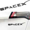 Emblem for Tesla Model Y Juniper 2025 Accessories 2024-2021 and Model 3 Metal Black Badge 2017-2023 Space X Cover