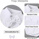 Baby Boy Clothes Suits 24M Infant Gentleman Outfit Long Sleeve Dress Shirt+Suspender Pants+Bowtie+Beret Wedding Set, Size 24M