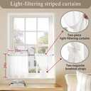 Sovtfides Sheer Curtains 84 inches Long 2 Panels Set for Living Room/Bedroom, Rod Pocket Voile Sheer Panel Drapes, White, 2pcs, Each 38" W x 84" L