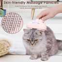 Cat Steam Brush - Anti-Static Rechargeable Steamy Brush for Cats and Dogs, Removes Flying Hair with Release Button and Tank - Pink