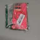 for Motorola Moto G 5G 2025 Love Heart Kickstand Case with 2X Screen Protector: Luxury Plated Gold Edge Slim Soft TPU Shockproof Protection Case Cover for Moto G 5G 2025 (Hot Pink)