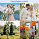 6 ft Arch Backdrop Stand, Wedding Arch Frame, Stable Metal Background Stand with Square Base Ground Nails, for Birthday Party Baby Shower Garland Decoration, Gold