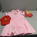 Treyrea Baseball Costume Girls Baseball Dress Uniform With Baseball Cap for Halloween Size 130
