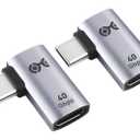 Cable Matters 2-Pack 40Gbps Flat Right Angle USB C Adapter, Up to [4K@240Hz Video, 240W Charging, 40Gbps Data Transfer] 90 Degree USB C Adapter, Compatible with Thunderbolt 4, iPhone 16, Steam Deck