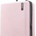 American Tourister Stratum XLT Expandable Hardside Luggage with Spinner Wheels, Pink Blush, Carry-On 28-Inch