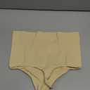 Lover-Beauty Tummy Control Thongs Mid Waist Shapewear for Women Seamless faja body shaper Low Belly Control Panties Underwear (X-Small-Small, Beige)