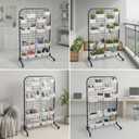 MBQQ Grid Wall Panel, Heavy Duty Floorstanding Display with Detachable Design, Movable Commercial Retail Fixture