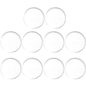 14mm Cue Tip Ferrule Pads for Billiards and Snooker Cues, Transparent Acrylic Discs, Durable and Consistent Performance, 12pcs