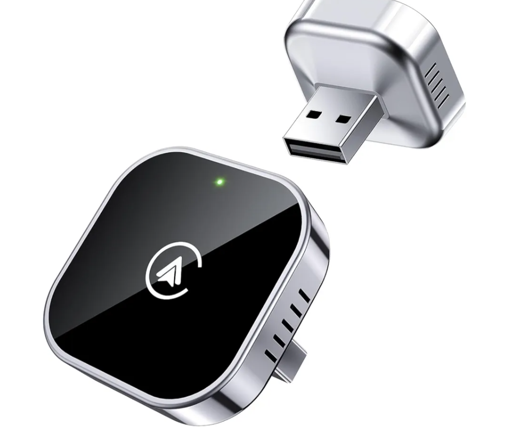 Teeran 2 in 1 Wireless CarPlay and Android Auto Adapter, Easy Setup Plug and Play, Fast Seamless Use Supports 1000+ Car's with Built-in Wired Car Play/Android Auto, Compact Sleek Design Car Adapter