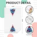 Red White and Blue Christmas Tree Kitchen Towels, USA Flag Patriotic Christmas Dish Tea Towels, 4th of July Independence Day Xmas Tree Hand Towel for Bathroom Kitchen, 16x24 Inch Set of 2
