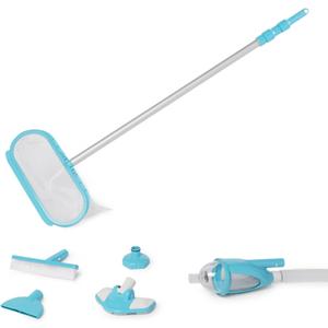 Intex 28003E Deluxe Above Ground Pool Maintenance Kit for Minimum 800 GPH Flow Rates with Vacuum, 110" Pole, Wall Brush and 24' Hose 