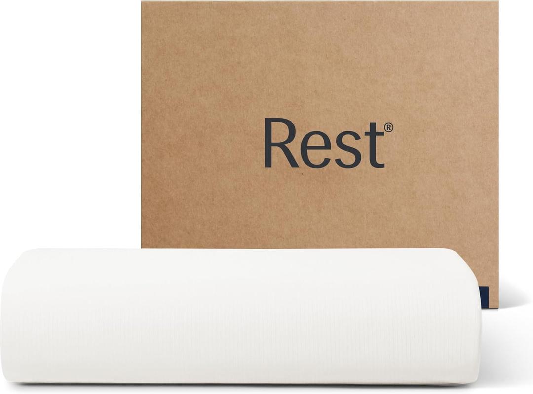 REST Evercool+ Flat Sheet Cali King/King Size, Breathable Luxury Bedding for Hot Sleeper and Night Sweats, Bed Sheet with Woven Ionic+ Self Cleaning Silver Yarn for Sensitive Skin, Arctic White