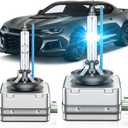 Fit for Chevrolet 2014-2017 Chevy Camaro Impala Corvette SS D3S HID Xenon Headlight Bulbs, 350% Brightness, High Low Beam Light Bulb, 8000K White Blue, Plug and Play, Pack of 2