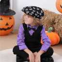 A&J DESIGN Baby Boy Driver Cap, Toddler 2pcs Newsboy Cap & Bow Tie 3 Months - 8 Years (Black)