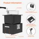 1800W 5 Liters/21 Cups Large Electric Deep Fryer with 3 Frying Baskets, Adjustable Temperature,View Window Lid,Countertop Stainless Steel Body Deep Fryer Pot,Perfect for Kitchen, Fry Fish for Home Use