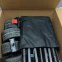 Collapsible Wagon Carts Foldable 570LBS Beach Wagon with Big All-Terrain Wheels Weight Capacity Heavy Duty Utility Carts with Cup Holders for Garden, Camping, Grocery, Sports Black