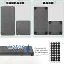 4PCS Water Absorbing Stone Tray for Sink, Fast Drying Stone Sink Tray, Water Absorbent Diatomite Trays, Stones Soap Diatomaceous Coaster, Stones Drying Trays for Bathroom Sinks and Kitchen Counter (Dark Gray)