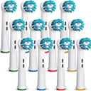 Replacement Toothbrush Heads Compatible with Oral B Braun 12 Pcs Professional Electric Toothbrush Heads Brush Heads Replacement for Heads Refill Pro 500/1000/1500/3000/3757/5000/7000/7500/8000