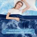 inhand Cooling Blanket Queen Size (90"x90"), Cooling Blankets for Hot Sleepers, Absorbs Heat to Keep Adults Cool for Summer Nights Sweats, Thin Cold Lightweight Blanket for Couch Bed, All Season Use