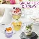 LotFancy Individual Cupcake Containers, 100 Pcs Plastic Clear Cupcake Boxes, Disposable Single Cupcake Holders with Dome Lid, Stackable Muffin Carrier for Wedding Baby Shower