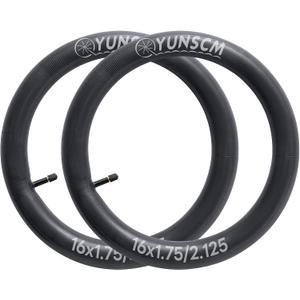 YUNSCM 16" Bike Tubes 16x1.75/2.125 Schrader Valve 47/57-305 Bicycle Tubes Compatible with 16 x 1.75 16x1.90 16 x 1.95 16x2.0 16 x 2.10 16 x 2.125 Bike Tire Tubes