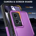 Vinve for Moto G 5G 2024 Case with HD Screen Protector, Military-Grade Shockproof & Dual-Layer Protection, Anti-Slip Grip Design Phone Case, Purple