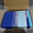 6 Pcs Storage Bins with Lids Small Plastic Storage Containers Stackable Storing Baskets Box for Organizing Shelves (Blue Series)
