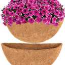 Y&M 2PCS 14" Half Round Coco Liner Pre-Formed Thick Replacement for 14''Wall Basket