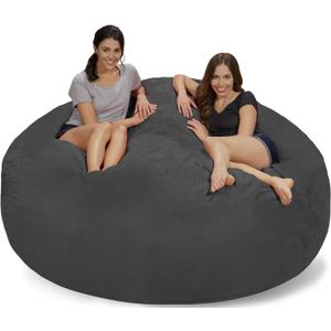 Chill Sack Bean Bag Chair Cover, 7-feet, Microsuede - Charcoal Chill Sack Bean Bag Chair Cover, 7-feet, Microsuede - Charcoal