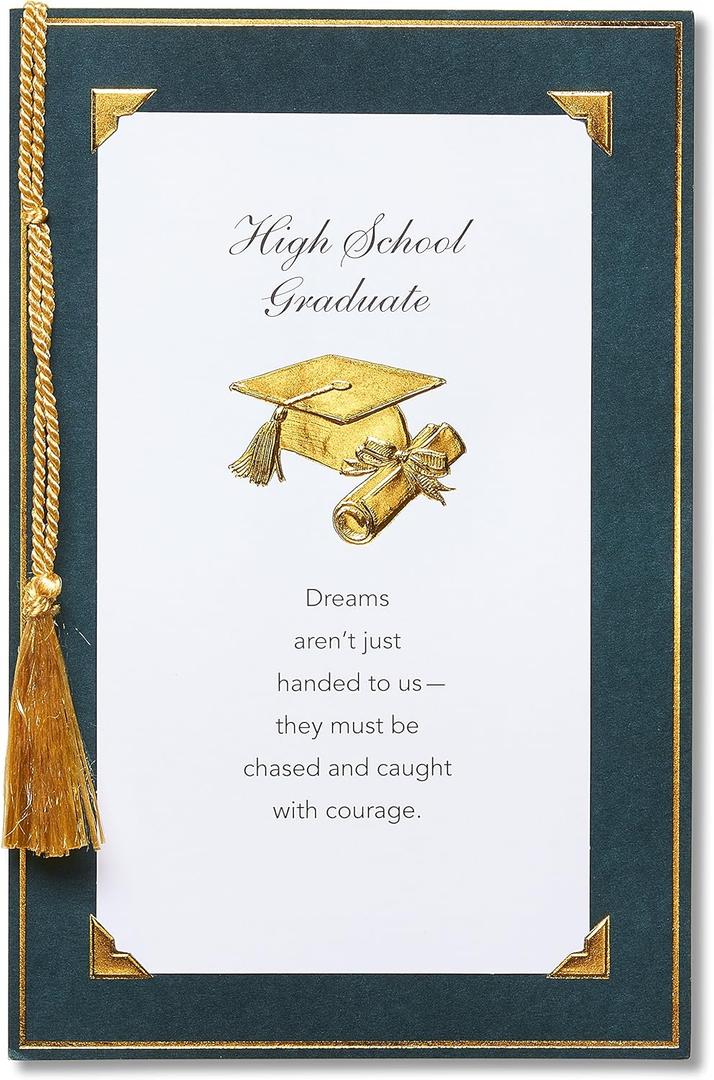 American Greetings High School Graduation Card (All You've Accomplished) (Dark Green, White, Gold)