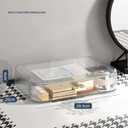 Stackable Clear Plastic Organizer Drawer | Organize Eyeshadow Palettes, Cosmetics, and Beauty Supplies on a Vanity