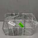 iDesign Stackable 3-Section Divided Storage Bin for Pantry, Fridge, or Cabinet - Set of 2 - Clear