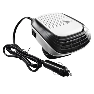 2in1 Portable Car Heater & Cooler Fan, 12V Fast Windshield Defroster and Defogger with 360° Rotation, Plugs into Cigarette Lighter