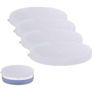 Elk and Friends Kids 6.7" Porcelain Plate Silicone Lids | Lids Only | Microwave & Dishwasher Safe (Neutral)