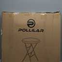pollilar Cocktail Table 28in Portable Folding Bar Height Table, Compact Round High Top Plastic & Steel Bistro with Removable Legs, for Indoor Outdoor RV Patio Catering Parties Commercial Events-White